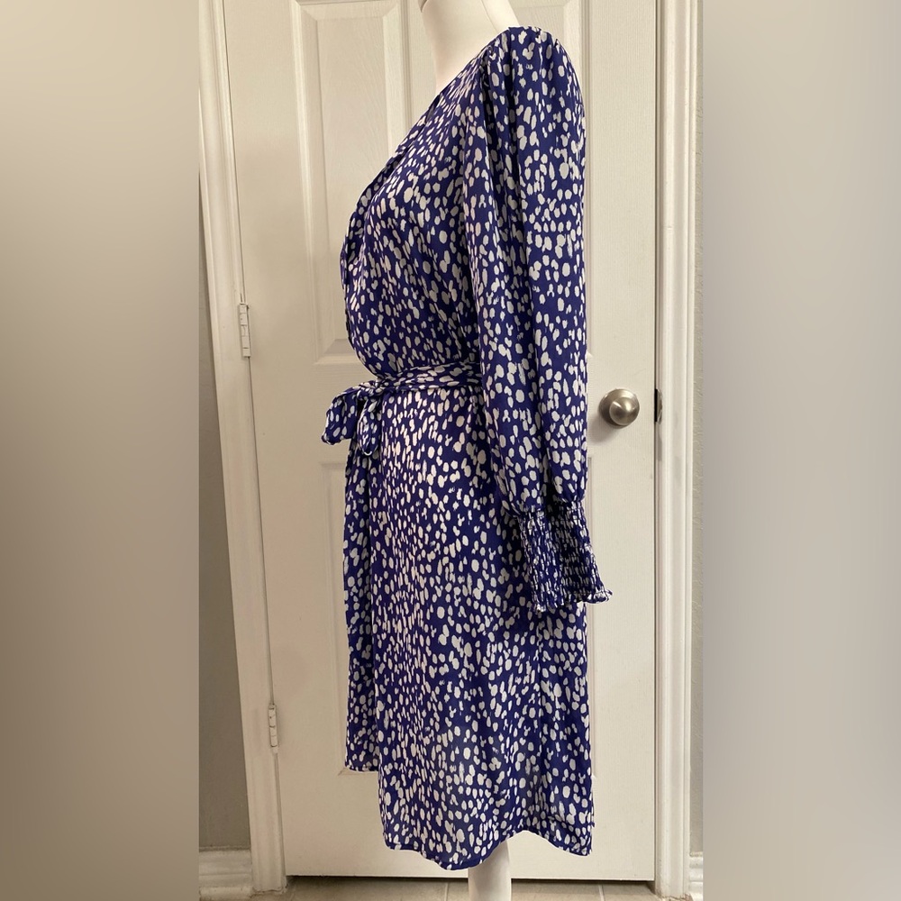 Collective Concepts Blue and White Printed Midi Dress - Picture 4 of 8